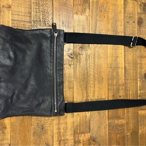 Longchamp Navy Blue Leather Crossbody Bag